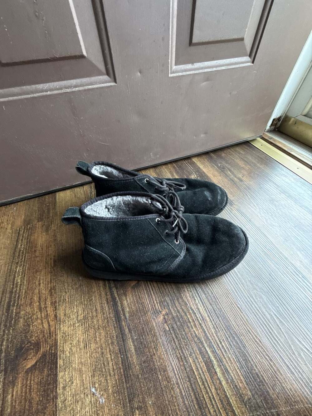 Ugg Neumel Chukka Boot Size 13 Black Suede Shearling